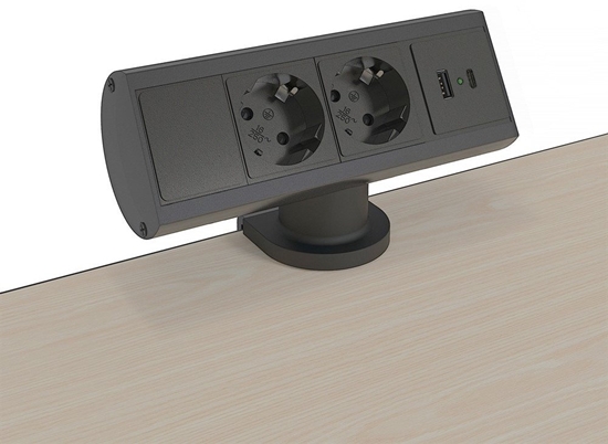 Picture of Kabel zasilajcy Kondator Kondator 935-D2CC rozgaziacz 1,5 m 2 x gniazdo sieciowe Wewntrzna Czarny