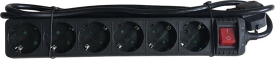 Picture of Kabel zasilajcy M-CAB M-Cab POW0028 rozgaziacz 1,5 m 6 x gniazdo sieciowe Wewntrzna Czarny