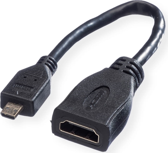 Picture of Kabelis HS HDMI ar Eth., TypeA F - TypeD M, 0.15m, VALUE