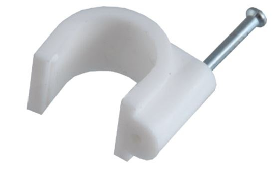 Picture of Kabeļklipsis 7mm 25gb balts