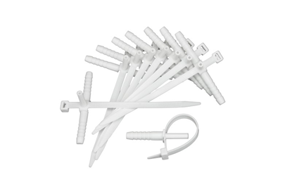 Attēls no Kabeļu montāžas klipši D 6mm 25gb balts