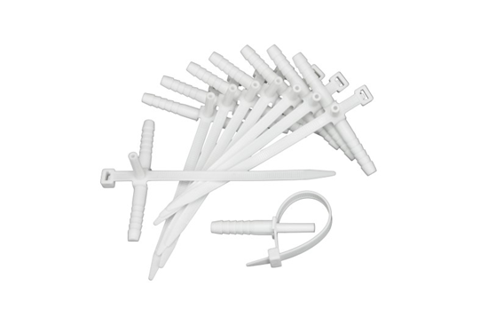 Picture of Kabeļu montāžas klipši D 6mm 25gb balts