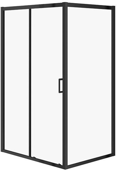 Picture of KABINA PRYSZNICOWA ARTECO CZARNA PRZESUWNA 120X90X190 SZKO TRANS