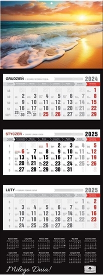 Picture of Kalendarz 2025 Trójdzielny Premium Ocean