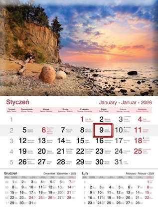 Attēls no Kalendarz 2026 cienny jednodzielny Plaa