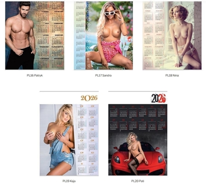 Attēls no Kalendarz 2026 Jednoplanszowy MIX 2 (5szt)