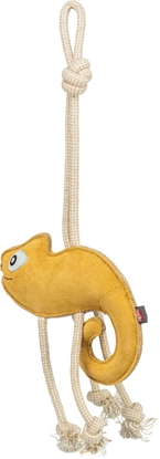 Picture of Kameleon na linie, zabawka, dla psa, skra/lina, 28 cm