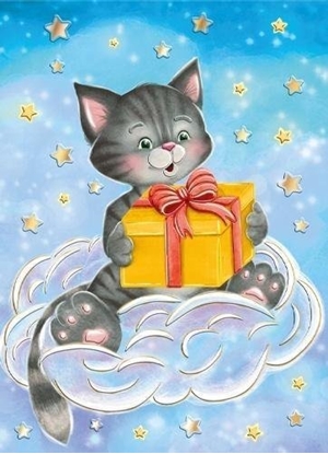 Изображение Karnet A5 Kot z prezentem