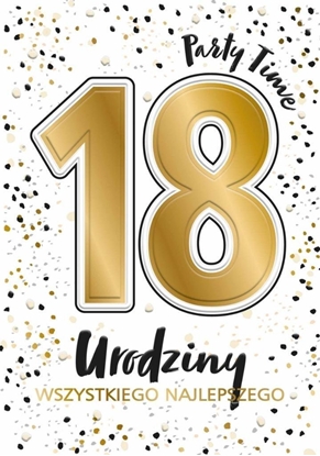 Изображение Karnet A5 Urodziny 18 - Glamour white