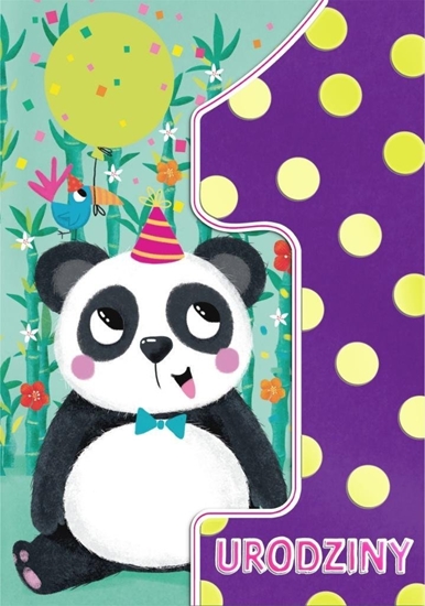Изображение Karnet A5 Urodziny roczek - Panda