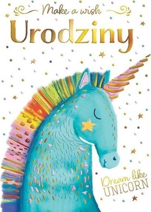 Изображение Karnet B6 Urodziny - Jednoroec z gwiazd