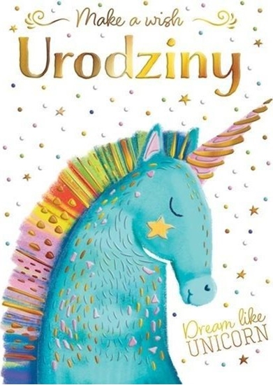 Изображение Karnet B6 Urodziny - Jednoroec z gwiazd