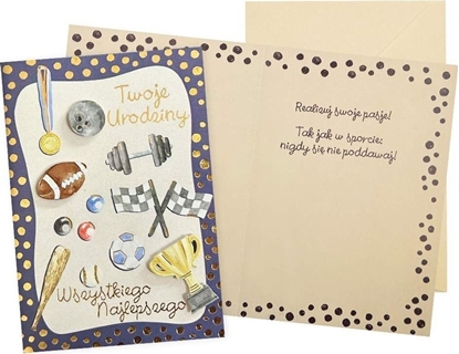 Изображение Karnet B6 Urodziny (mskie, sport)