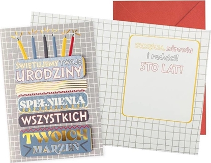 Изображение Karnet B6 Urodziny (mskie, tort)