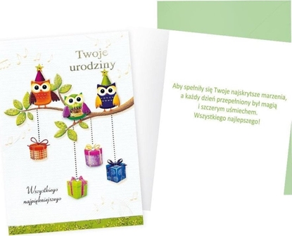 Изображение Karnet B6 Urodziny (sowy)