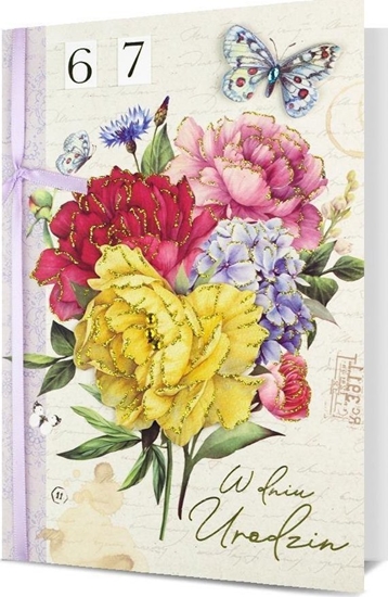 Picture of Karnet B6 Urodziny (wymienne cyfry)