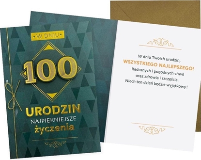 Изображение Karnet B6 Urodziny 100 mskie