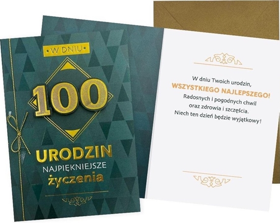 Изображение Karnet B6 Urodziny 100 mskie