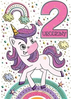 Изображение Karnet B6 Urodziny 2 - Jednoroec