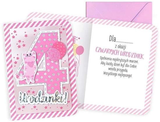 Изображение Karnet B6 Urodziny 4 dziewczynka