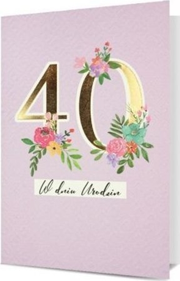 Picture of Karnet B6 Urodziny 40