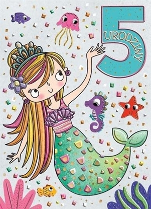Изображение Karnet B6 Urodziny 5 - Syrenka