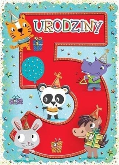 Изображение Karnet B6 Urodziny 5 - Zwierzaki