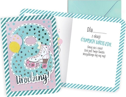 Изображение Karnet B6 Urodziny 8 dziewczynka