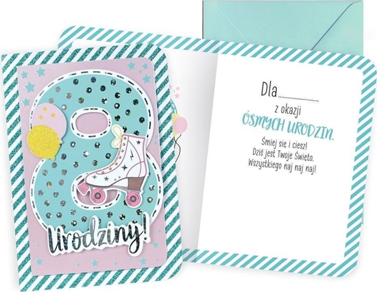 Изображение Karnet B6 Urodziny 8 dziewczynka