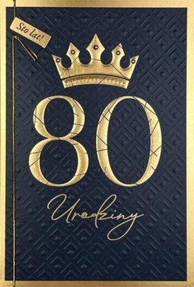 Picture of Karnet B6 Urodziny 80