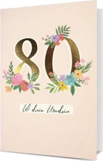 Picture of Karnet B6 Urodziny 80