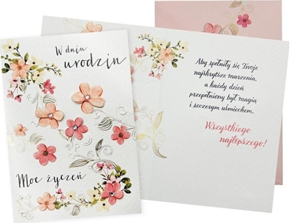 Изображение Karnet B6 Urodziny damskie, kwiaty