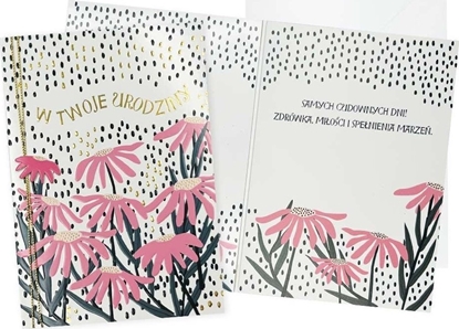 Изображение Karnet B6 Urodziny damskie, kwiaty