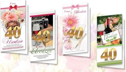 Picture of Karnet DL De Lux Urodziny 40 (10szt)