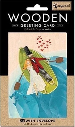 Изображение Karnet drewniany C6 + koperta lub Para w ódce