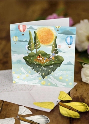 Изображение Karnet duy z 2 motylkami Narodziny Piknik