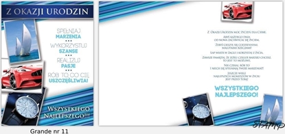 Picture of Karnet Grande + koperta wzór nr 11 Urodziny