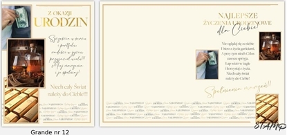 Picture of Karnet Grande + koperta wzór nr 12 Urodziny