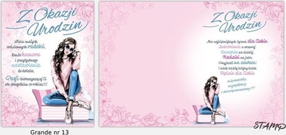 Picture of Karnet Grande + koperta wzór nr 13 Urodziny