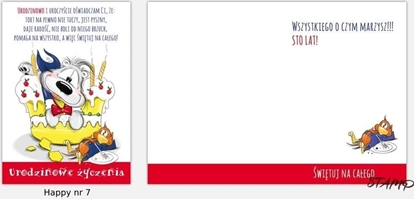 Picture of Karnet Happy B6 + koperta wzór nr 07 Urodziny