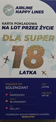 Picture of Karnet karta pokadowa 18 urodziny mskie