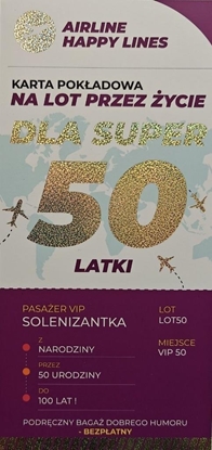 Picture of Karnet karta pokadowa 50 urodziny damskie