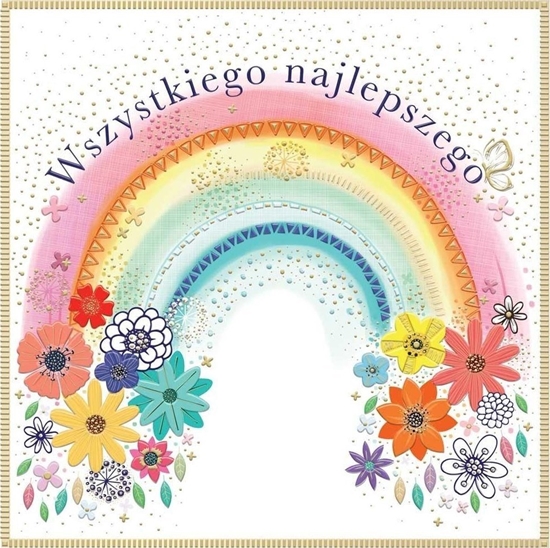 Picture of Karnet KW Urodziny - Tcza z kwiatami