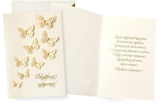 Изображение Karnet Ogólne yczenia motyle