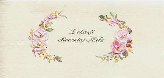 Picture of Karnet Rocznica DL R03 - Kwiaty