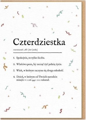 Изображение Karnet Urodziny - czterdziestka