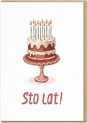 Attēls no Karnet Urodziny - Tort sto lat