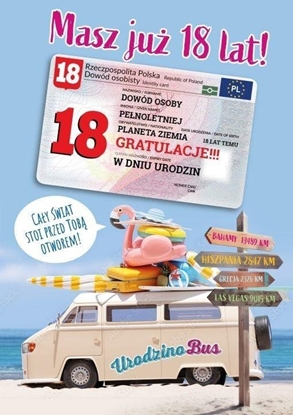 Изображение Karnet urodziny 18