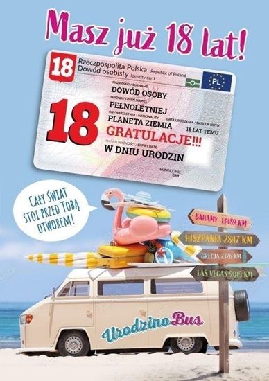 Picture of Karnet urodziny 18