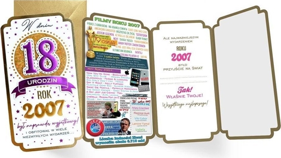 Изображение Karnet urodziny 18